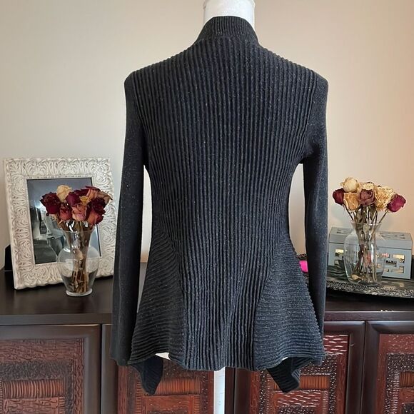 Eileen Fisher charcoal Cadigan sweater size Small Petite - Picture 3 of 9